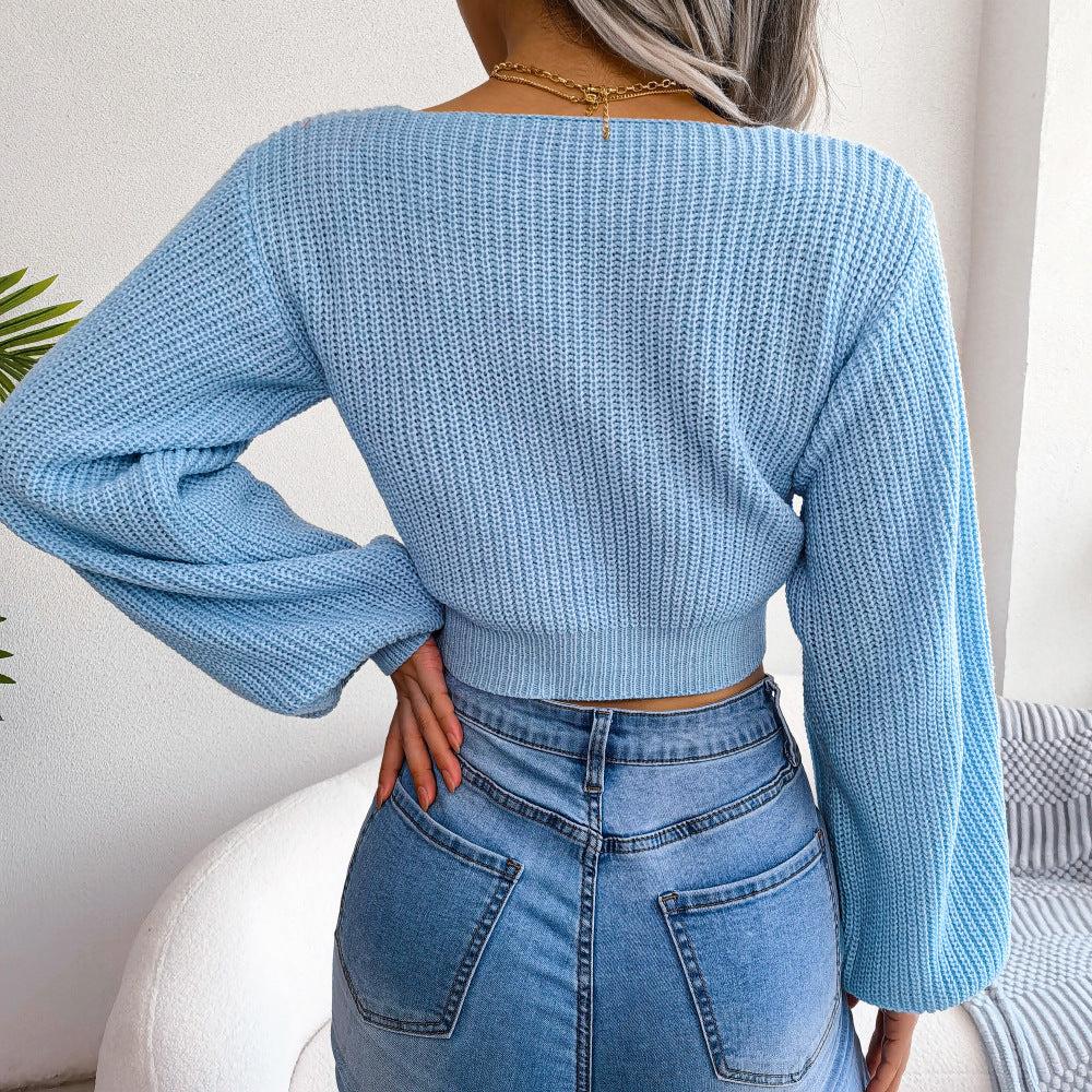 Sexy Ribbed Cropped Sweater