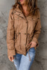 Classic Drawstring Waist Hooded Jacket