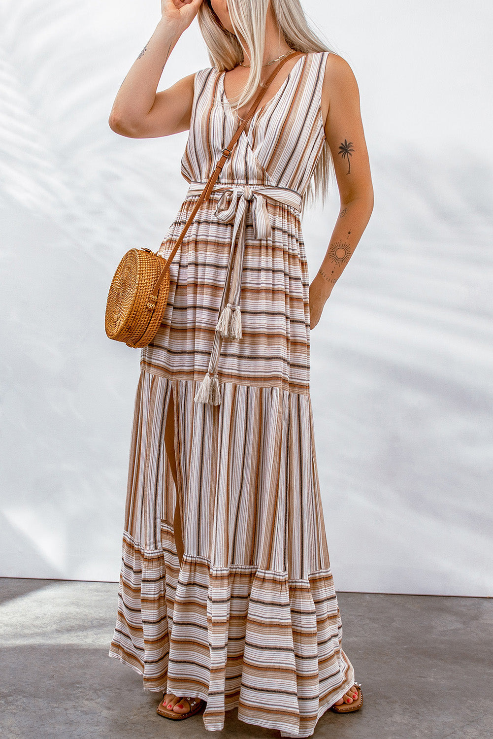 Stylish Striped Maxi Dress