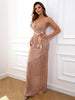 Exquisite Halter Neck Glitter Evening Dress