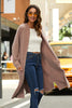 Warm Long Sleeve Slit Cardigan