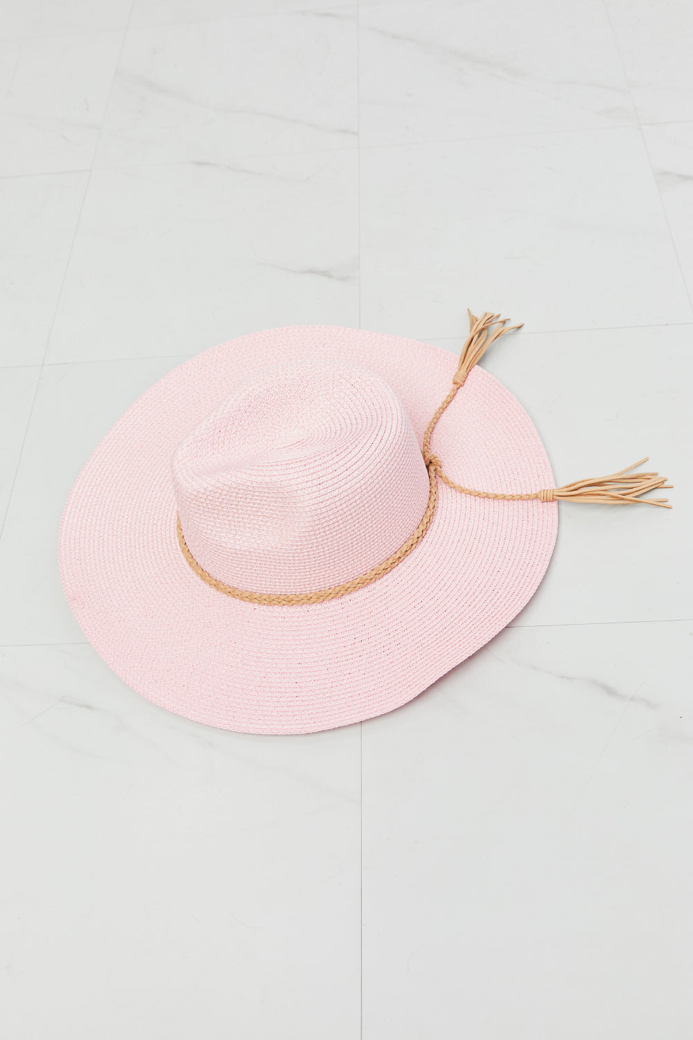 Wanderlust Straw Hat in Carnation Pink
