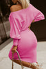 Stylish Boat Neck Sweater Dress