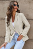 Classic One-Button Flap Pocket Blazer